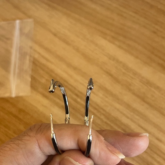 Black Onyx and Diamond Sterling Silver Earrings - Picture 2 of 4